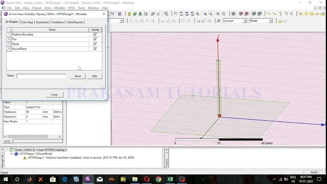 Quarter Wave (λ/4) Dipole Antenna Design & Simulation Results At 2.4GHz Frequency Using HFSS смотреть онлайн