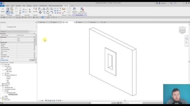 REVIT 2023 FAMILIES COURSE: Module 4 | 2. Window frame in wall смотреть онлайн
