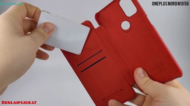 Nillkin Qin raudonas Oneplus Nord N10 5G dėklas-case-чехол смотреть онлайн