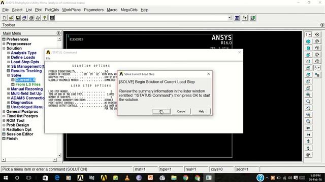 ANSYS Harmonic analysis of a cantilever beam смотреть онлайн