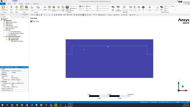 Ansys Mechanical_Body split and then meshing test смотреть онлайн
