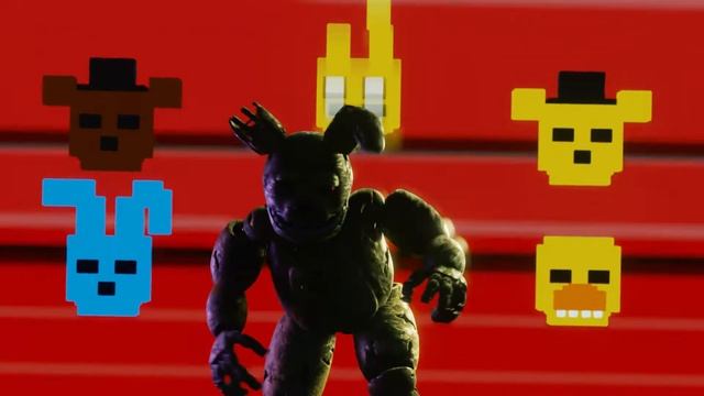 (Blender-Fnaf) GHOSTS SCREAMS Springbonnie /Springtrap arcade Parte 1 смотреть онлайн