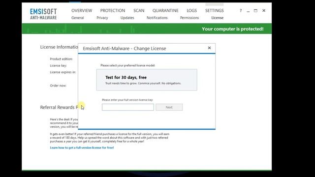 Emsisoft - How to change License key смотреть онлайн