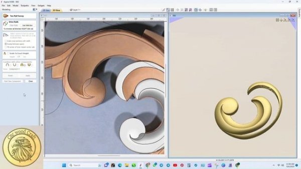 3d corner || design || vectric aspire 9.5 || artcam.
