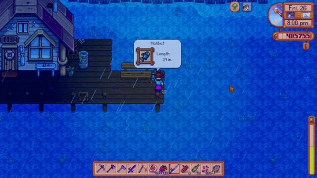 How to catch a Halibut fish in Stardew Valley смотреть онлайн