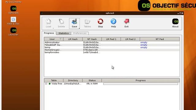 Ophcrack: A live O/S to crack windows password смотреть онлайн