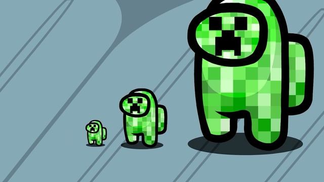 Among Us Mini Crewmate Creeper vs Luca смотреть онлайн