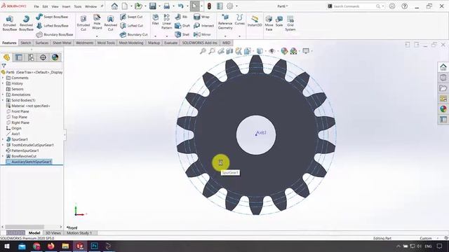 GearTrax in SolidWorks | Model standard Gear in Solidowkrs смотреть онлайн