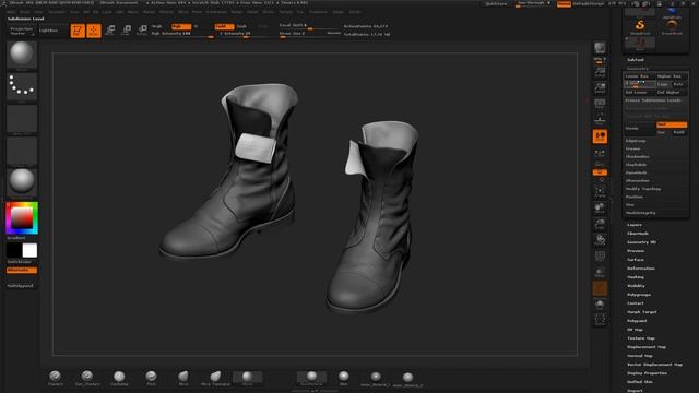 ZBrush Detailing Clothes - Select Polygroups by UV + NoiseMaker смотреть онлайн