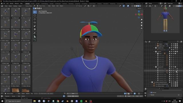 Blender - Customizable Black Man Illustrations UI KIT (Character Blender Library ) смотреть онлайн
