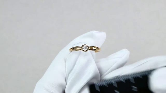 Золотое кольцо АЛЬКОР с бриллиантом 11965-100 смотреть онлайн