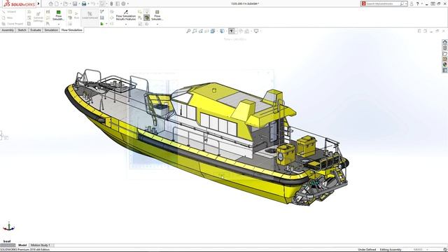 Free Surface Flow Simulation - SOLIDWORKS 2018 смотреть онлайн