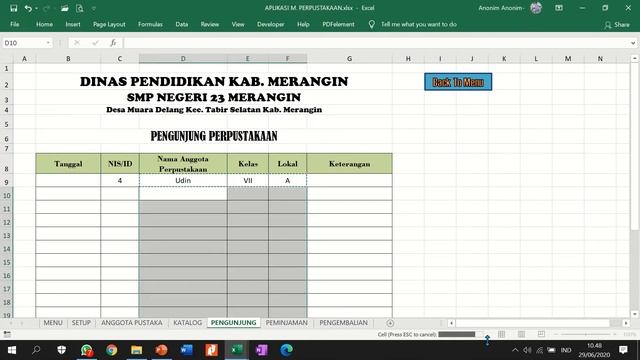 Membuat Aplikasi Perpustakaan Berbasis Excel_Sheet 1-5_B смотреть онлайн