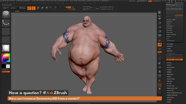 #AskZBrush: “How can I remove Geometry HD from a model?” смотреть онлайн