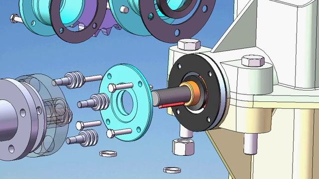 SolidWorks - Collapse view Gear box assembling смотреть онлайн