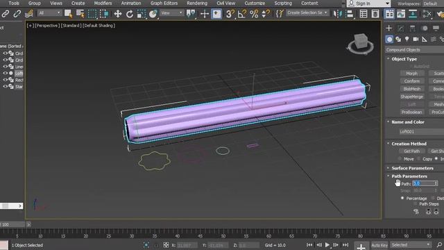 How to make a Screwdriver with Loft Compound object in 3ds Max. смотреть онлайн