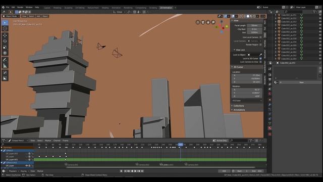 Blender 2.8 Grease Pencil - 2d 3d hybrid clip 01- Wingsuit смотреть онлайн