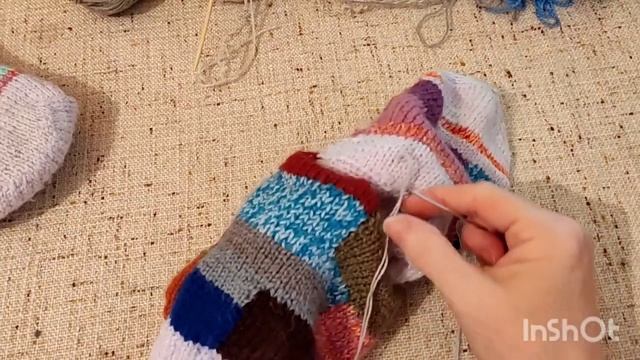 knitting_socks РЕМОНТ НОСКОВ, ШТОПАЕМ ПЯТКУ смотреть онлайн