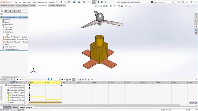 Mate Controller And Motion Study Animation