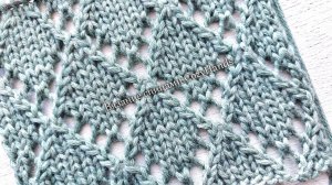 Классические ажурные ромбы спицами