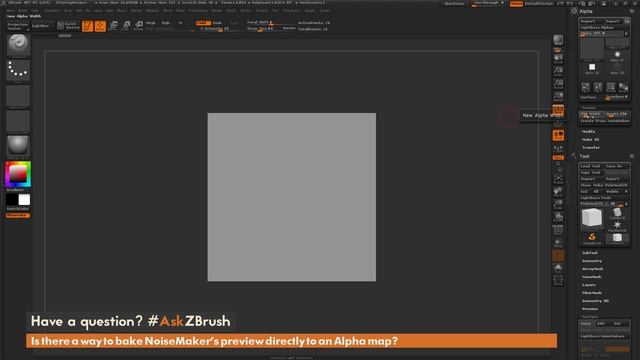 #AskZBrush - "Is there a way to bake NoiseMaker's preview directly to an Alpha Map?" смотреть онлайн