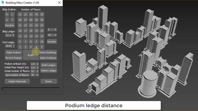 Building Mass Creator for 3ds Max - Update preview. смотреть онлайн