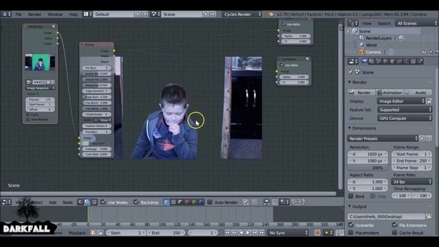 Blender Compositing VFX Tutorial : How to Green Screen / Chroma Key смотреть онлайн