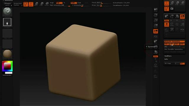 ZBrush Tutorial (Getting Started) - Symmetry смотреть онлайн