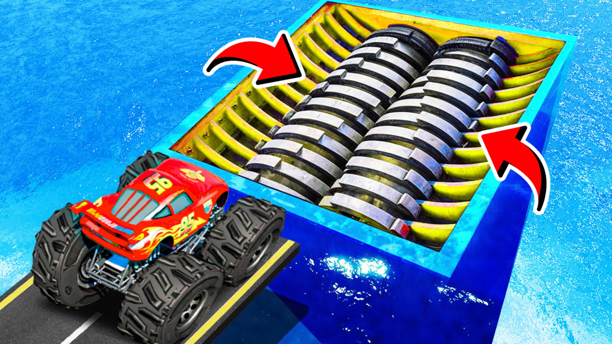 СМОЖЕТ ЛИ МОНСТР ТРАК ПРОЕХАТЬ ДРОБИЛКУ В ГТА 5? ЭКСПЕРИМЕНТ ОБЗОР МОДА GTA 5 ОНЛАЙН МОДЫ смотреть онлайн