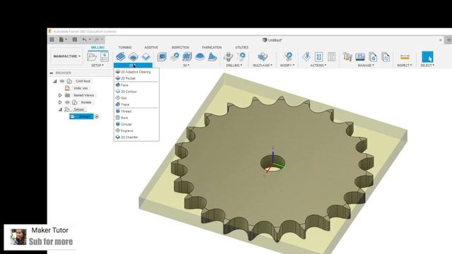 Easy way! Bicycle sprocket Fusion 360 At Home смотреть онлайн