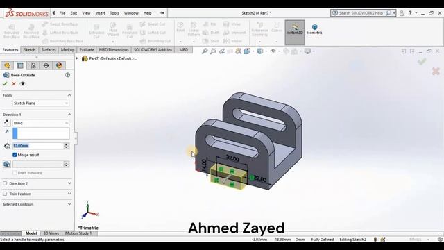 سوليدورك Mechanical Drawing using SolidWorks , Exercise 16 A bracket смотреть онлайн