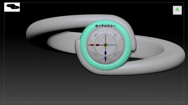 Twisted Ring Using Zbrush Zmodeler Brush. смотреть онлайн