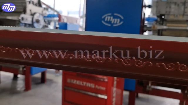 Gutter producing machine, special design, Водосточный желоб с узором Art no 3 смотреть онлайн