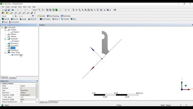 How to create symmetric plane in Ansys and use weak spring in analysis type смотреть онлайн