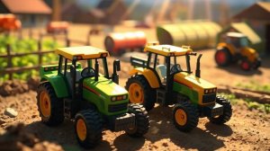 Игрушечные трактора в строительстве и сельском хозяйстве
