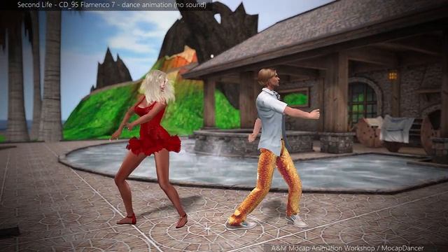SL - CD_95 Flamenco 07 - couple dance animation for Second Life (3d virtual world) смотреть онлайн