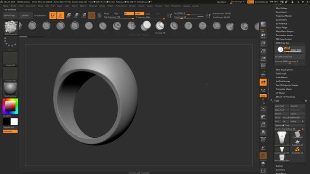 IMM Draw Size - Pixologic's ZBrush Plugin смотреть онлайн
