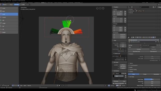How to Create Spartan Crest in Blender 2.8 смотреть онлайн