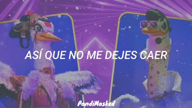 Elvestruz VS Geisha "Colgando En Tus Manos" De Carlos Baute (Letra) | ¿Quién Es La Máscara? смотреть онлайн