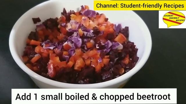 Easy, Quick and Healthy Red Velvet Salad- Student Recipe #5minuterecipes #healthyeating #tasty смотреть онлайн