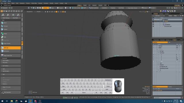 Adding and removing polygons, edges, and vertices in MODO (Lesson 3) смотреть онлайн
