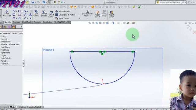 Solidwork EXP01 Dựng máng rãnh trượt bằng lệnh Helix and spiral và shell смотреть онлайн
