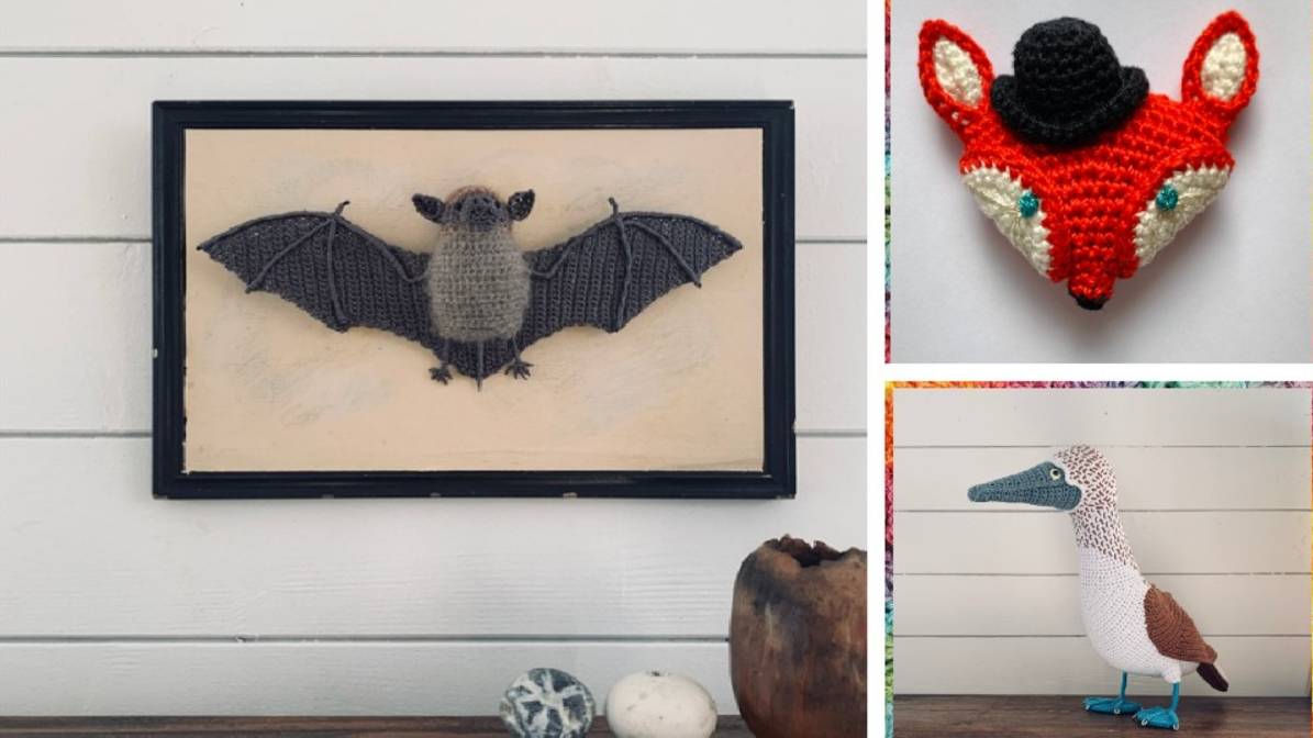 Вязаные БРОШИ и интерьерные фигуры птиц и летучих мышей с ETSY для вдохновения. смотреть онлайн