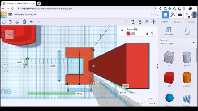 3d Walker Robort using TinkerCad смотреть онлайн