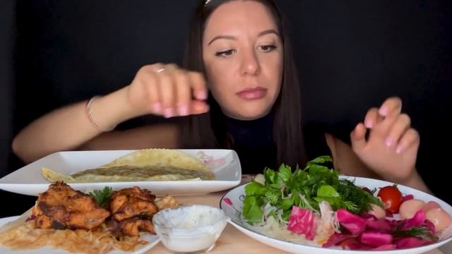 ASMR AZERBAIJAN FOOD - PICKLES - BEEF DOLMA - KUTAB - MUKBANG - KRISTINA RIKO смотреть онлайн