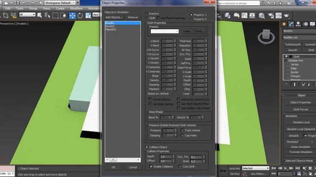 Cloth modifier in 3ds max смотреть онлайн