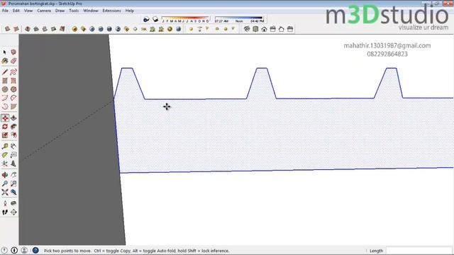 How to build terraced house #5 - make roof - Sketchup Tutotrial смотреть онлайн