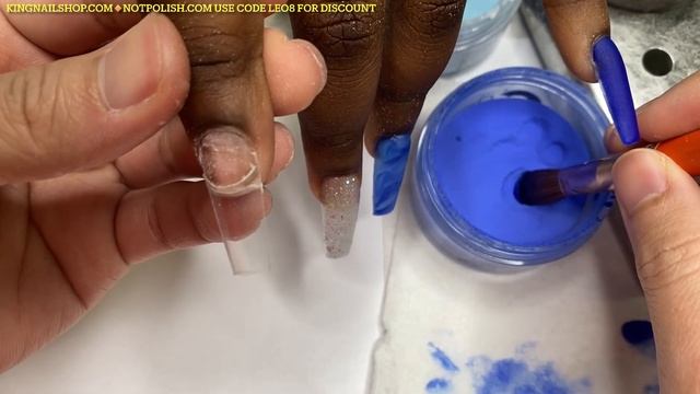 Royal blue acrylic Nails Art Tutorials | смотреть онлайн