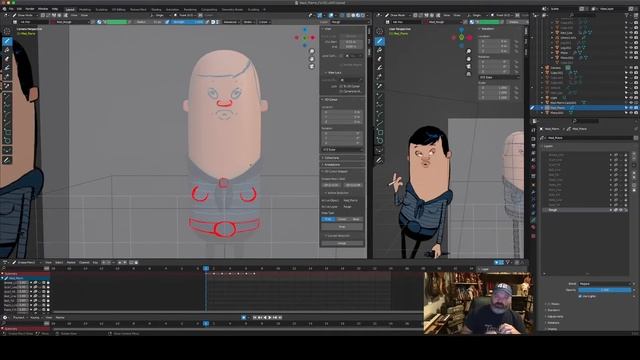 Rough Turn - Grease Pencil || Complete Character Build - Part 2 || Blender смотреть онлайн