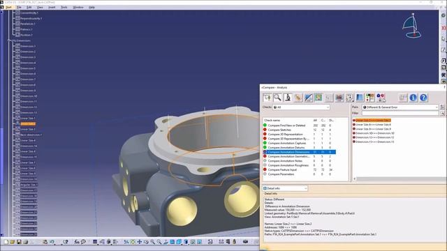 xCompare for CATIA V5 for Model Based Definition (3D Master) - Comparison of Two Parts смотреть онлайн